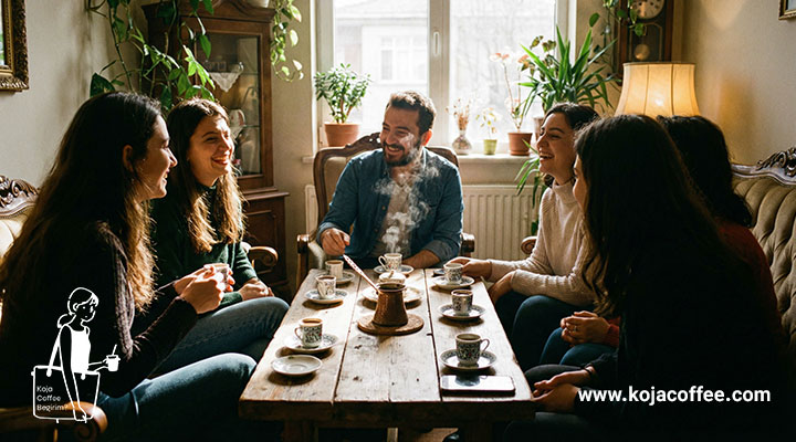 فضای گرم و صمیمی کافه برای نوشیدن قهوه ترک و فال قهوه