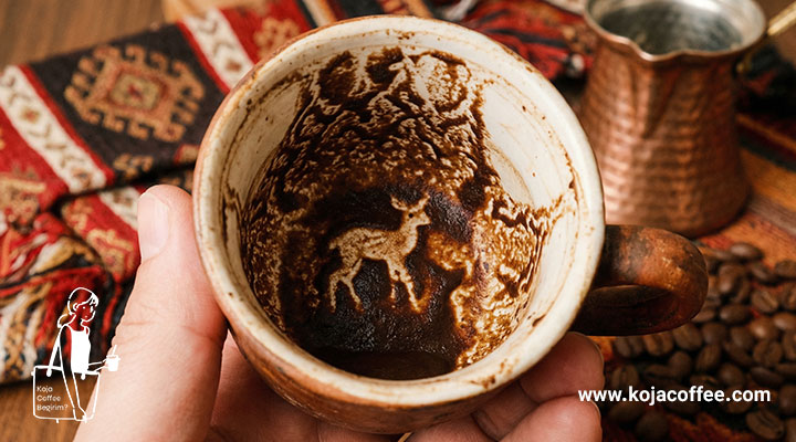 نقش آهوی کوچک و واضح در فال قهوه ترک